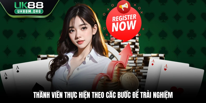 Thành viên thực hiện theo các bước để trải nghiệm
